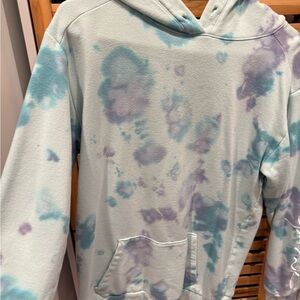 PINK Victoria's Secret Blue Tie-Dye Hoodie